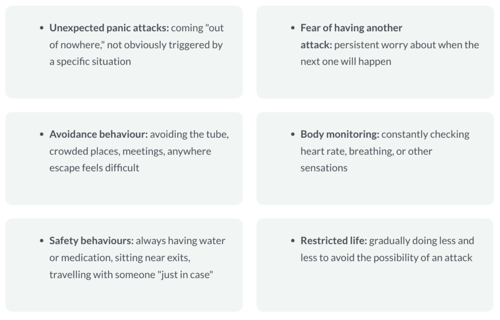panic disorder signs